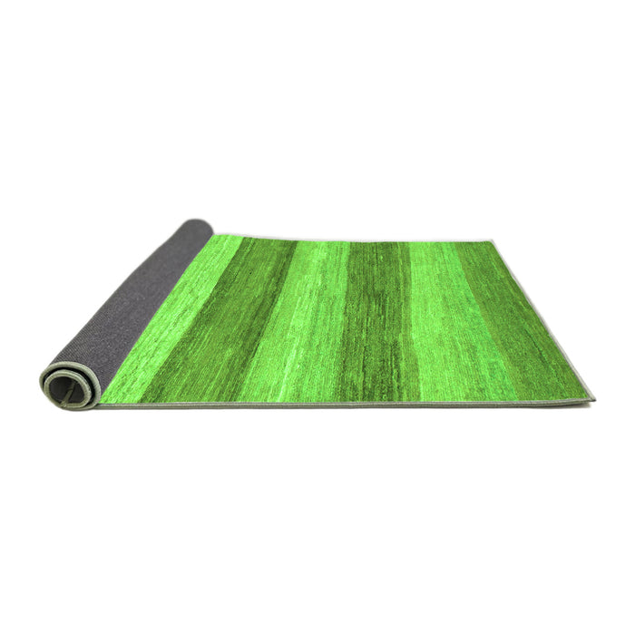 Sideview of Abstract Green Modern Rug, abs1379grn