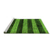 Sideview of Machine Washable Abstract Green Modern Area Rugs, wshabs137grn