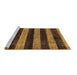 Sideview of Machine Washable Abstract Brown Modern Rug, wshabs137brn