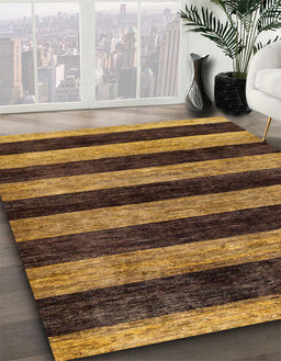 Abstract Bakers Brown Modern Rug in Family Room, abs137