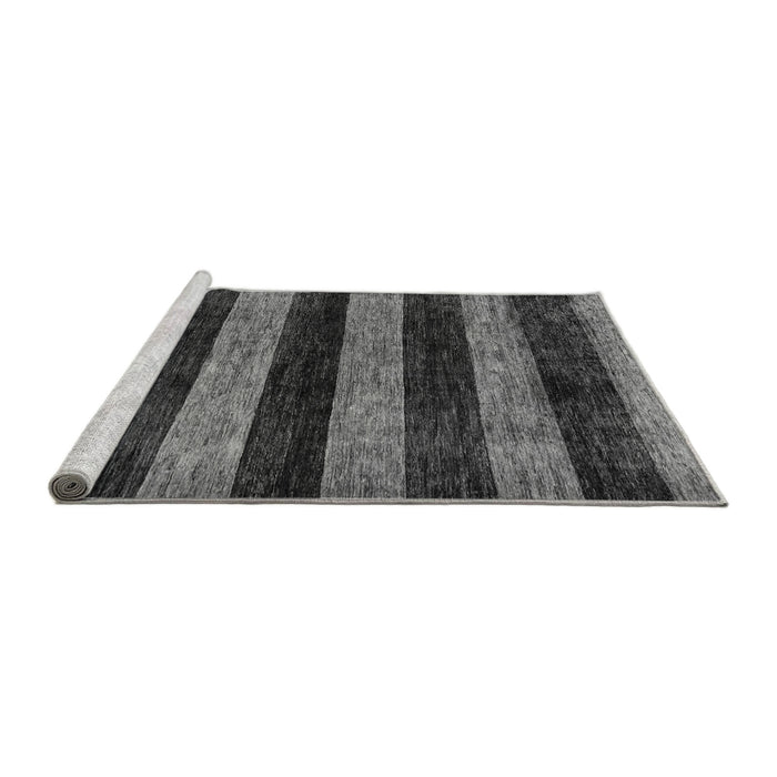 Sideview of Machine Washable Abstract Gray Modern Rug, wshabs137gry