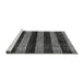 Sideview of Machine Washable Abstract Gray Modern Rug, wshabs137gry