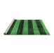 Sideview of Machine Washable Abstract Emerald Green Modern Area Rugs, wshabs137emgrn