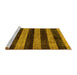 Sideview of Machine Washable Abstract Yellow Modern Rug, wshabs137yw