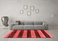 Machine Washable Abstract Red Modern Rug, wshabs137red