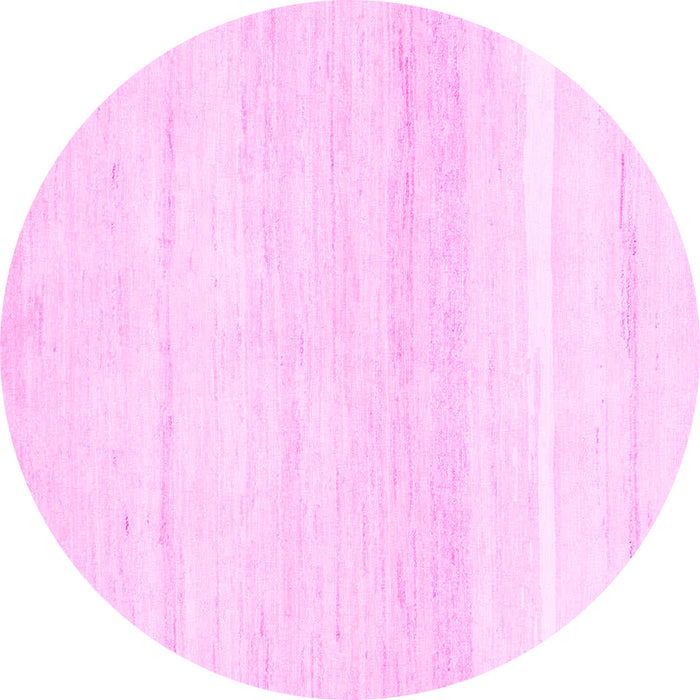Round Solid Pink Modern Rug, abs1380pnk