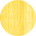 Round Solid Yellow Modern Rug, abs1380yw