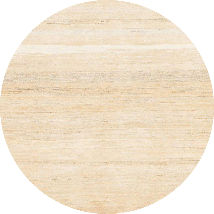 Round Abstract Khaki Gold Solid Rug, abs1380