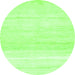 Round Solid Green Modern Rug, abs1380grn