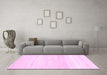 Machine Washable Solid Pink Modern Rug in a Living Room, wshabs1380pnk