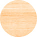 Round Solid Orange Modern Rug, abs1380org