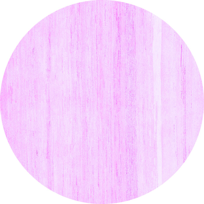 Round Machine Washable Solid Purple Modern Area Rugs, wshabs1380pur