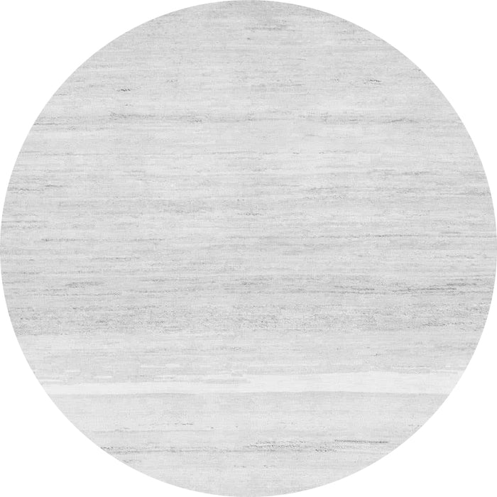 Round Solid Gray Modern Rug, abs1380gry