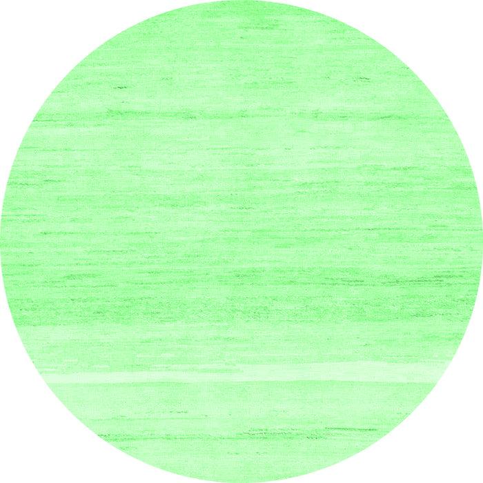 Round Solid Emerald Green Modern Rug, abs1380emgrn
