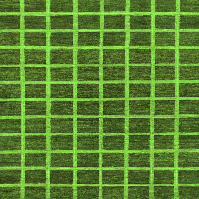 Square Checkered Green Modern Rug, abs1381grn