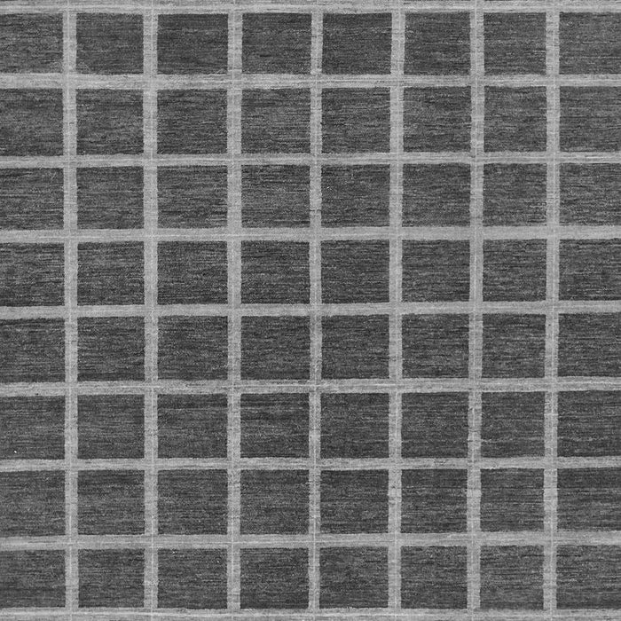Machine Washable Checkered Gray Modern Rug, wshabs1381gry