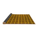 Sideview of Checkered Yellow Modern Rug, abs1381yw