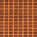 Square Machine Washable Checkered Orange Modern Area Rugs, wshabs1381org