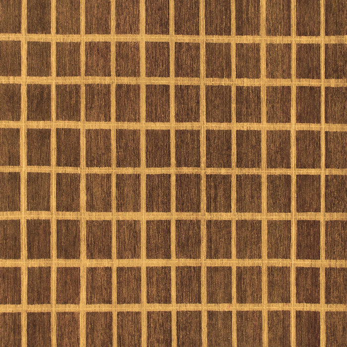 Square Checkered Brown Modern Rug, abs1381brn