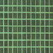 Square Machine Washable Checkered Turquoise Modern Area Rugs, wshabs1381turq
