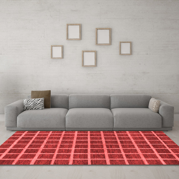 Modern Red Washable Rugs