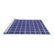 Sideview of Machine Washable Checkered Blue Modern Rug, wshabs1381blu