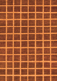 Checkered Orange Modern Rug, abs1381org