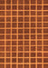 Checkered Orange Modern Rug, abs1381org