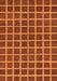 Machine Washable Checkered Orange Modern Area Rugs, wshabs1381org