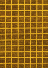 Checkered Yellow Modern Rug, abs1381yw