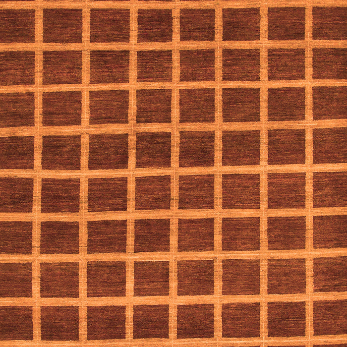 Machine Washable Checkered Orange Modern Area Rugs, wshabs1382org