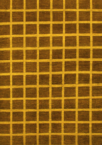 Checkered Yellow Modern Rug, abs1382yw