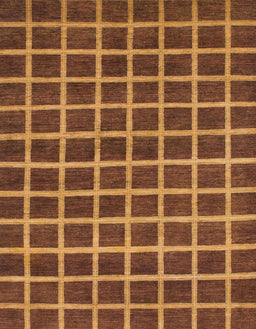 Abstract Saffron Red Checkered Rug, abs1382