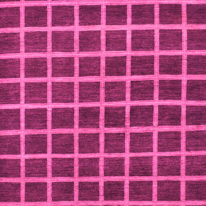 Machine Washable Checkered Pink Modern Rug, wshabs1382pnk
