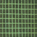 Square Machine Washable Checkered Turquoise Modern Area Rugs, wshabs1382turq