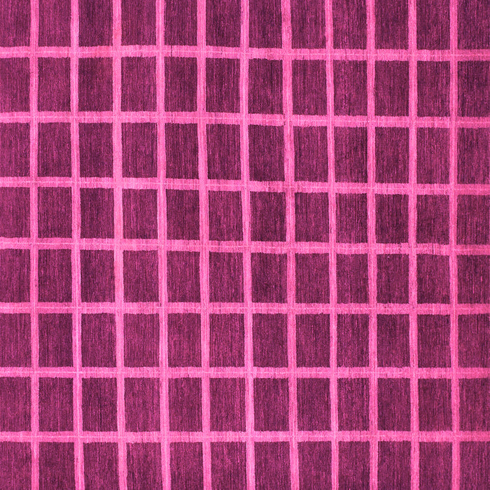 Square Machine Washable Checkered Pink Modern Rug, wshabs1382pnk