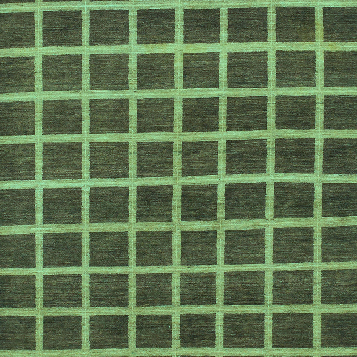 Machine Washable Checkered Turquoise Modern Area Rugs, wshabs1382turq