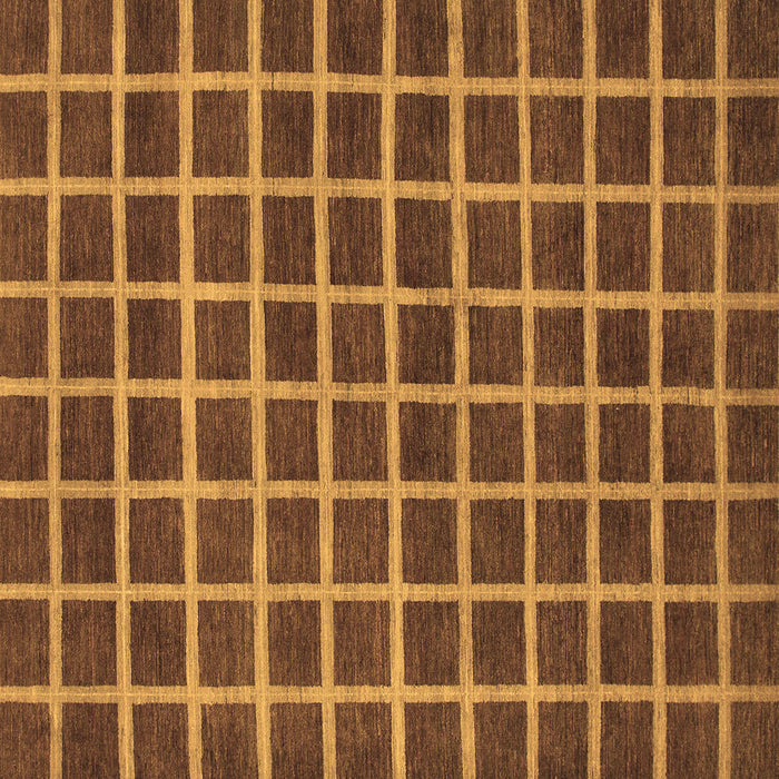 Square Checkered Brown Modern Rug, abs1382brn