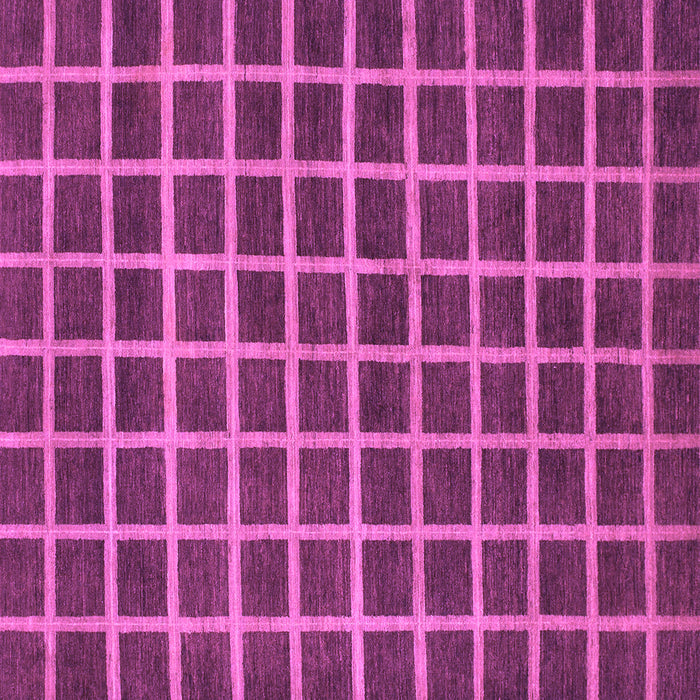Square Machine Washable Checkered Purple Modern Area Rugs, wshabs1382pur