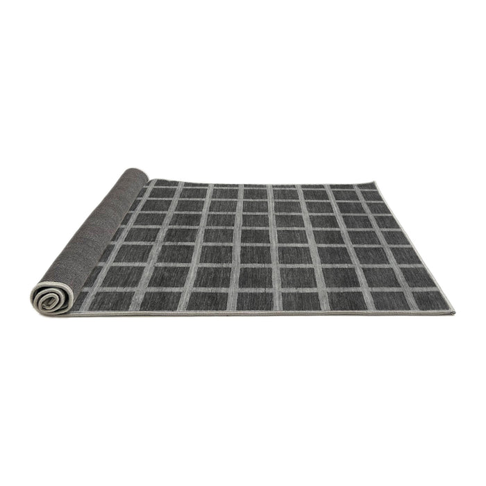 Sideview of Checkered Gray Modern Rug, abs1382gry