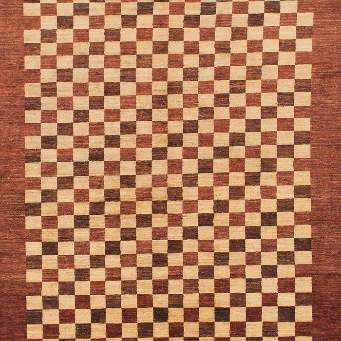 Machine Washable Abstract Orange Rug, wshabs1383