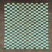 Square Machine Washable Checkered Light Blue Modern Rug, wshabs1383lblu
