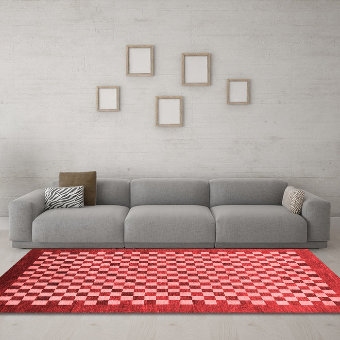 Modern Red Washable Rugs
