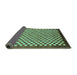 Sideview of Checkered Turquoise Modern Rug, abs1383turq