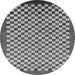 Round Checkered Gray Modern Rug, abs1383gry