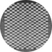Round Machine Washable Checkered Gray Modern Rug, wshabs1383gry