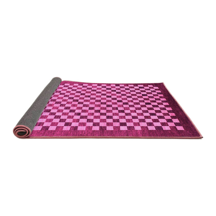 Sideview of Checkered Pink Modern Rug, abs1383pnk