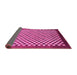 Sideview of Checkered Pink Modern Rug, abs1383pnk