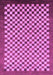 Machine Washable Checkered Purple Modern Area Rugs, wshabs1383pur