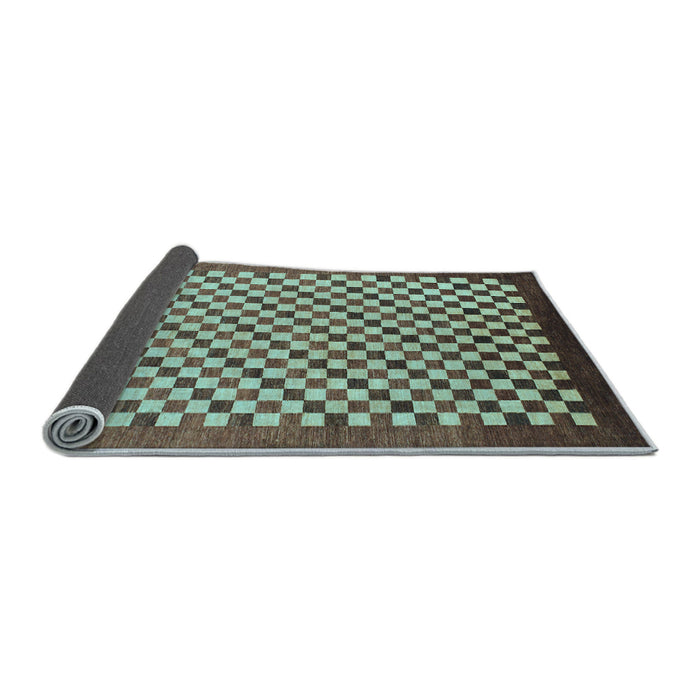 Sideview of Checkered Light Blue Modern Rug, abs1383lblu